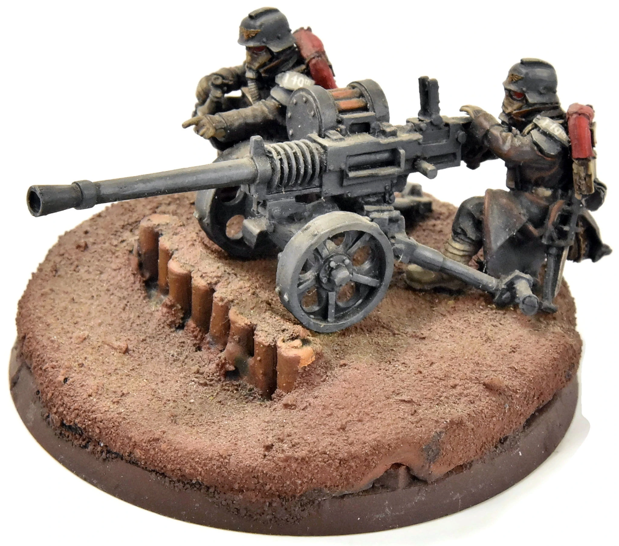 DEATH KORPS OF KRIEG Autocannon Heavy Weapon Team #1 WELL PAINTED FORGE WORLD - Image 2