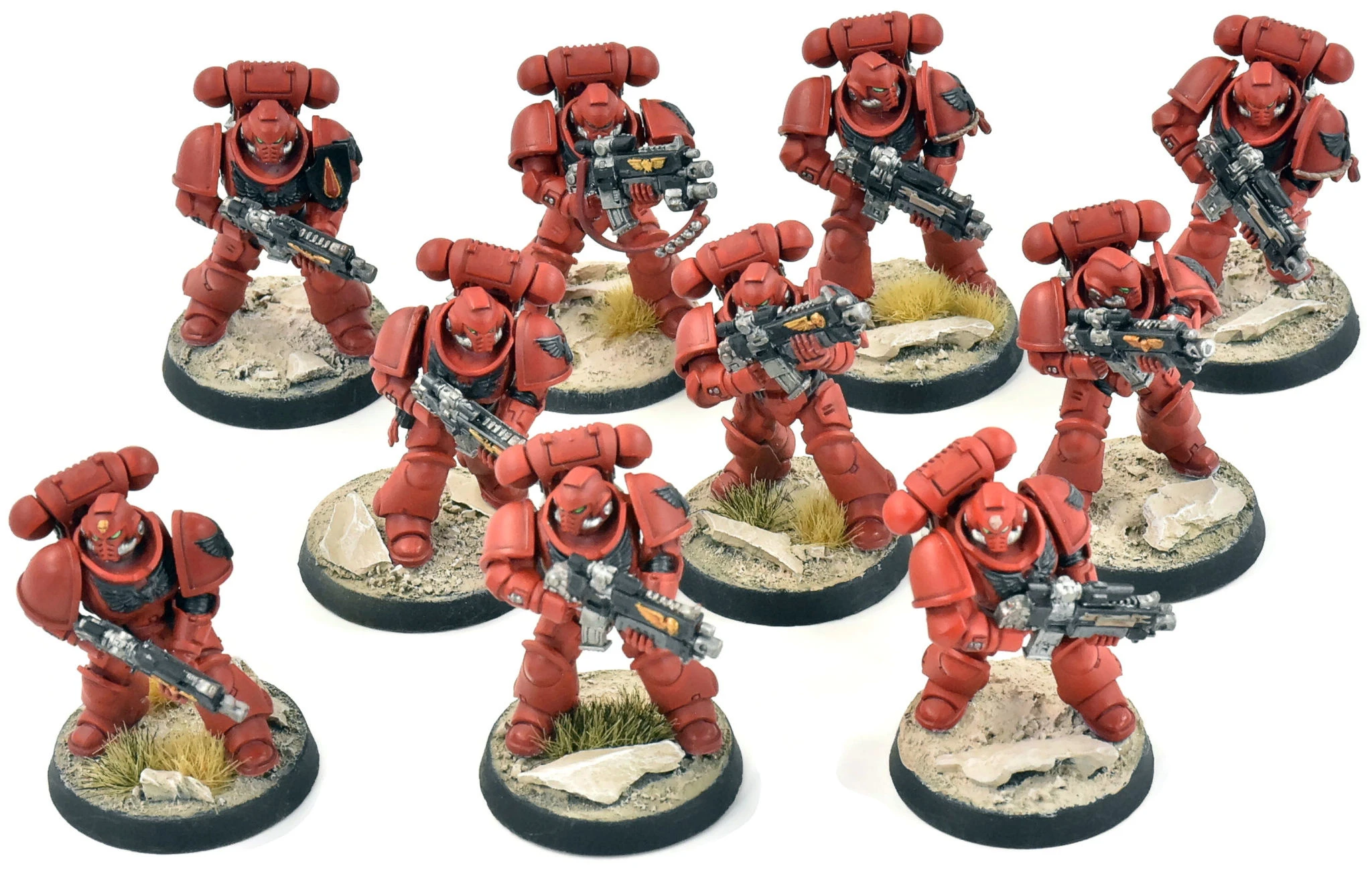 Games Workshop BLOOD ANGELS 10 Primaris Intercessors #1 WELL PAINTED Warhammer 40K