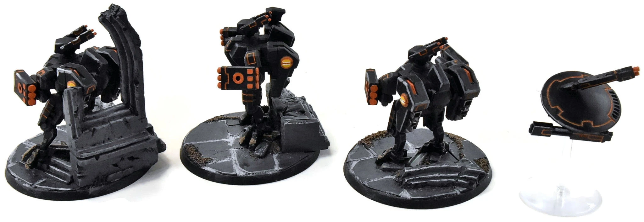 Games Workshop TAU EMPIRE 3 XV8 Crisis Battlesuit #1 WELL PAINTED 60mm Bases Warhammer 40K - Image 2