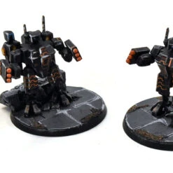 Games Workshop TAU EMPIRE 3 XV8 Crisis Battlesuit #1 WELL PAINTED 60mm Bases Warhammer 40K